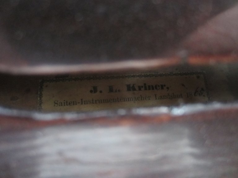 Violine Deutsche Geige Zettel: J. L. Kriner Zettel